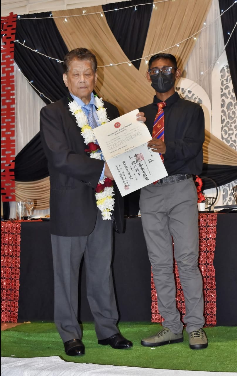 SHUSEKI SHIHAN DR FRANK WOON-A-TAI AND CHIEF INSTRUCTOR - DENZIL GOVENDER SHIHAN (7TH DAN)